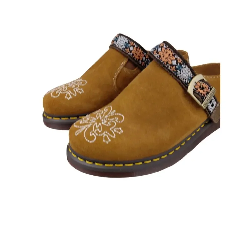 DR. MARTENS TAN SUEDE ISHAM WEB SLINBACK MULES SANDALS, MEN US 12/ EUR 46 ~NEW